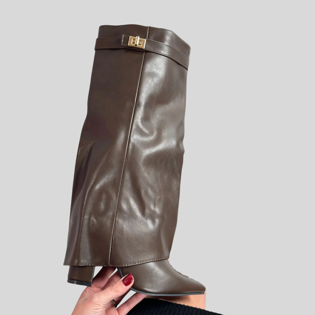 VIVIENNE™ - Brown Leather Boots