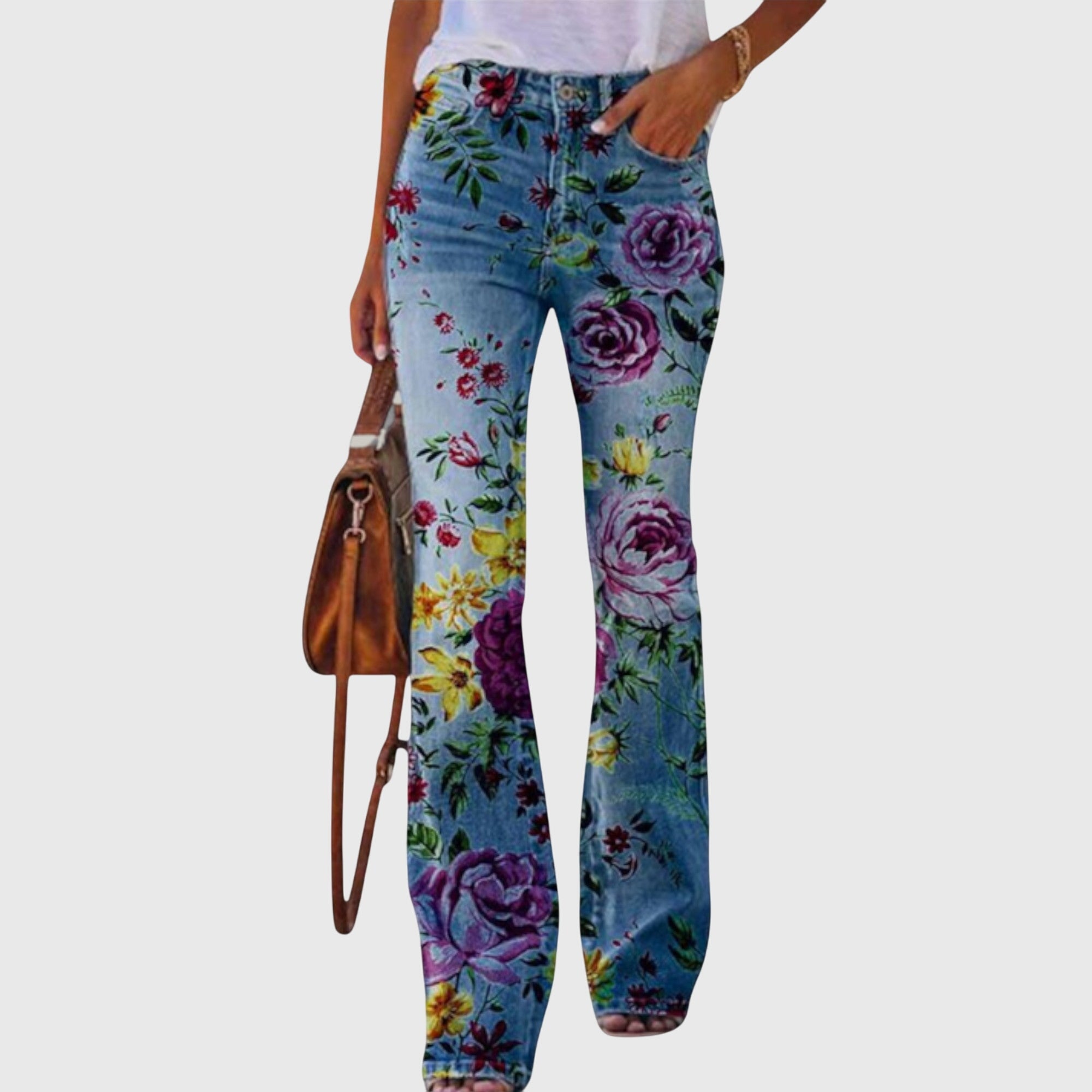 Flower Print Trousers