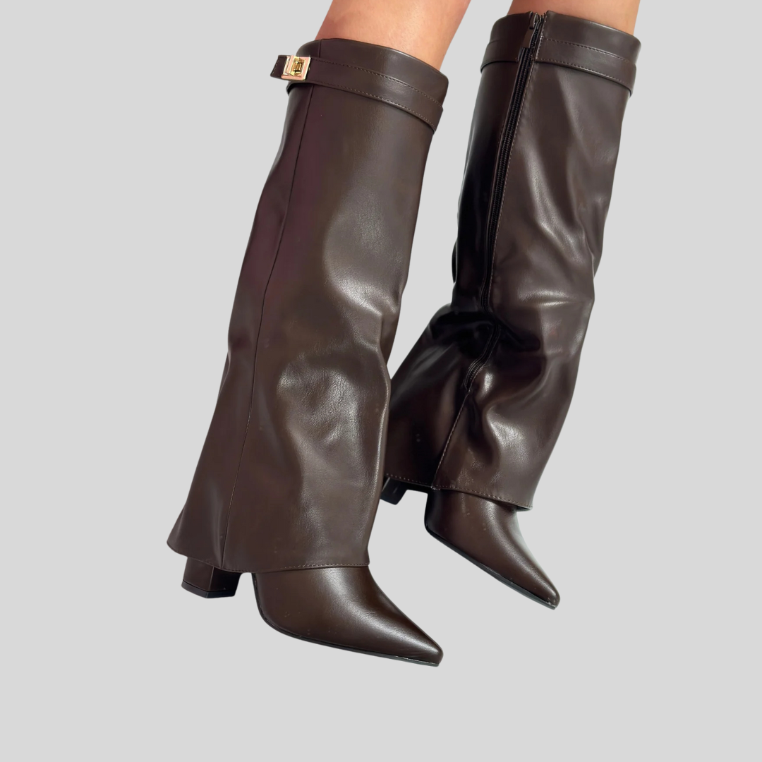 VIVIENNE™ - Brown Leather Boots