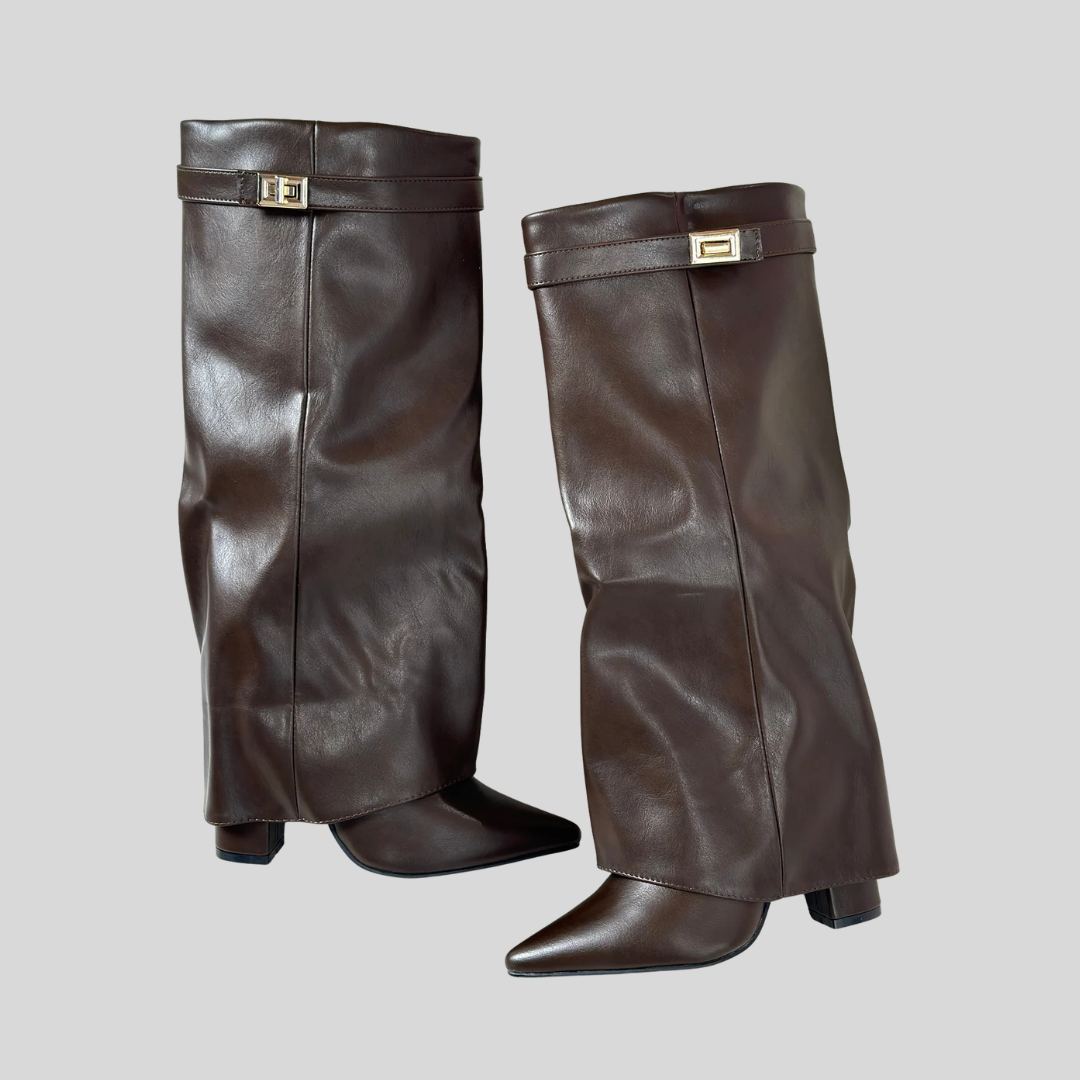 VIVIENNE™ - Brown Leather Boots
