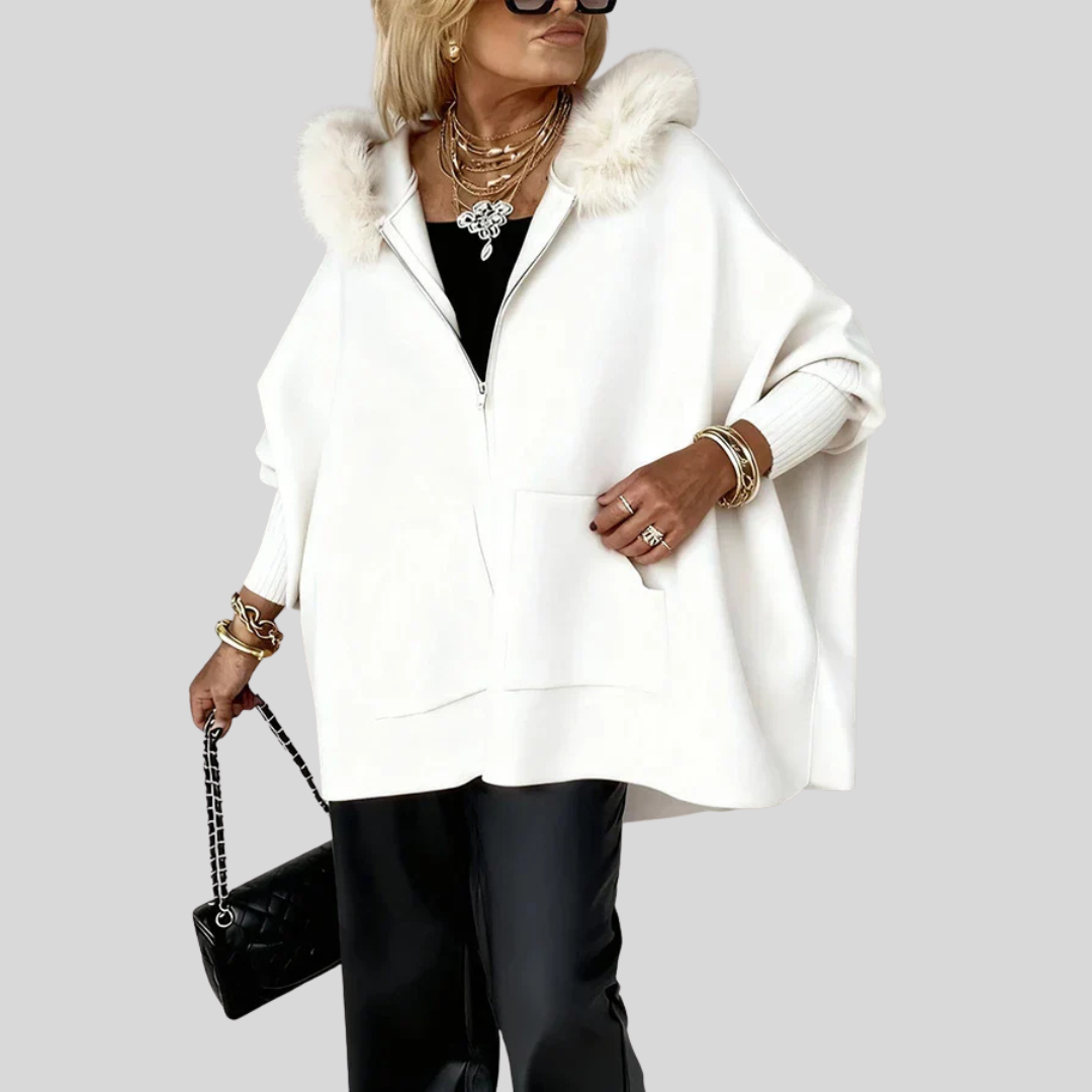 ARABELLE - Casual Hooded Coat with Fur Collar